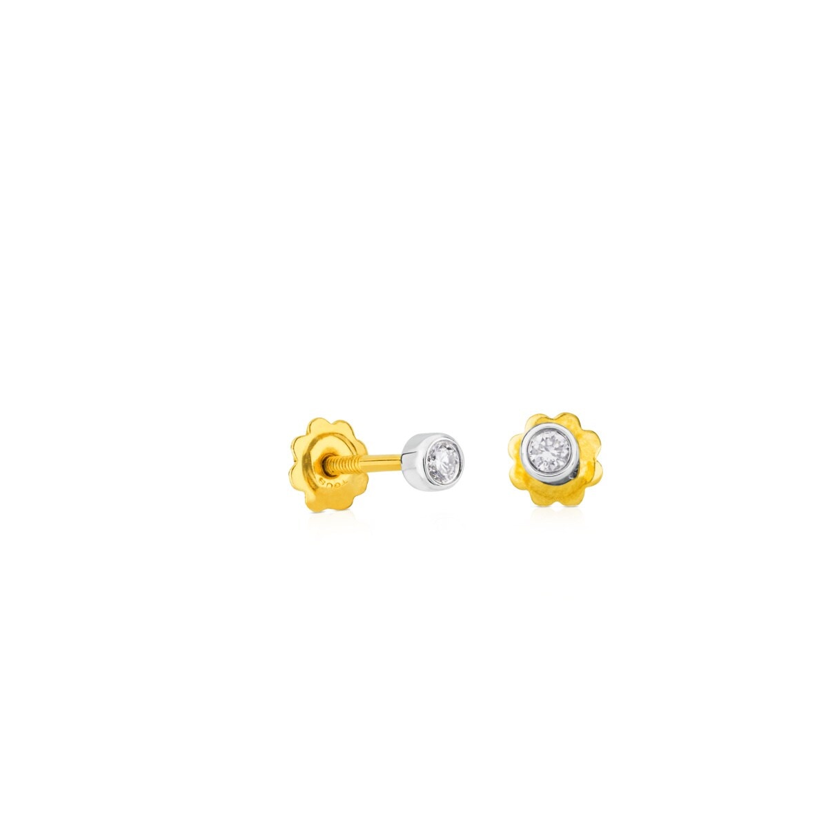 Yellow and White Gold TOUS Diamonds Earrings