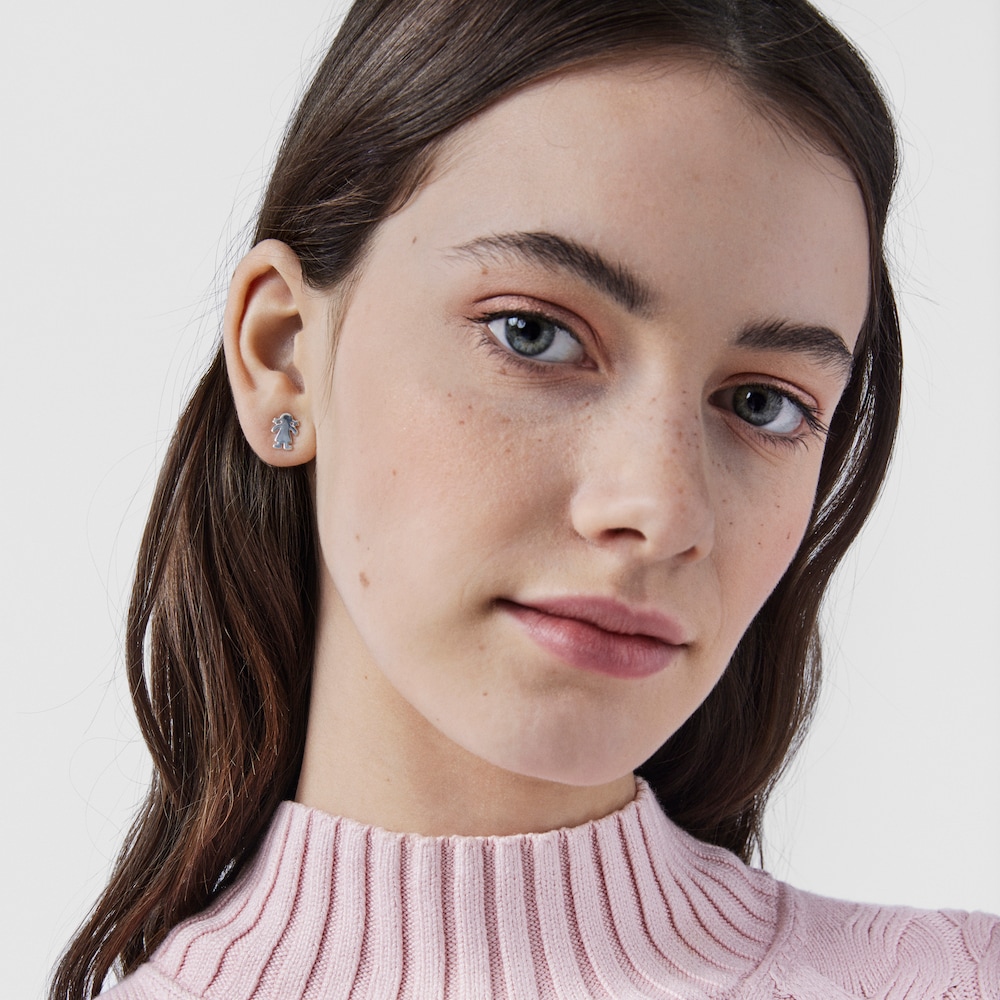 Pendientes de plata motivo ni&ntilde;a TOUS Basics