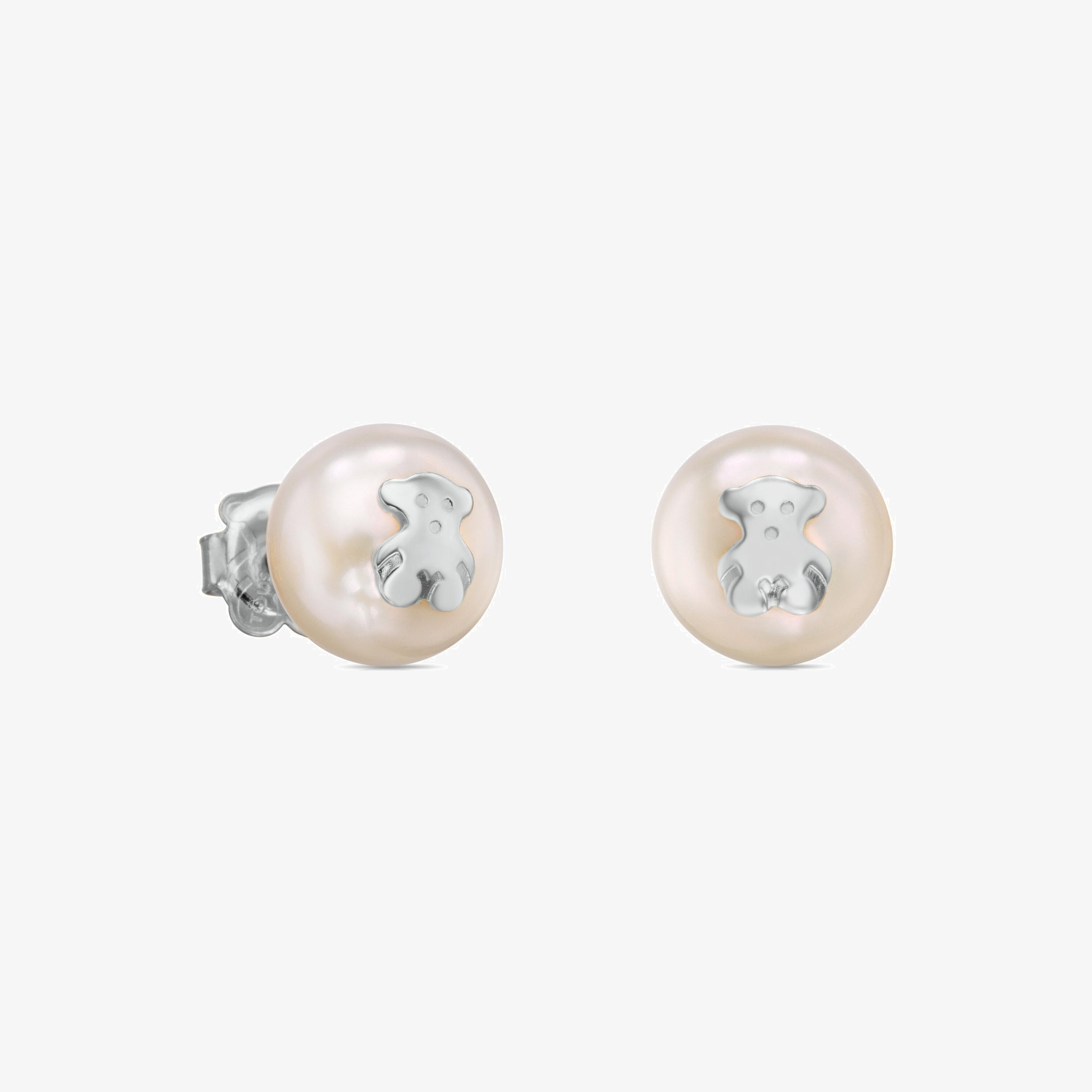 Silver TOUS Pearl Earrings with Pearl