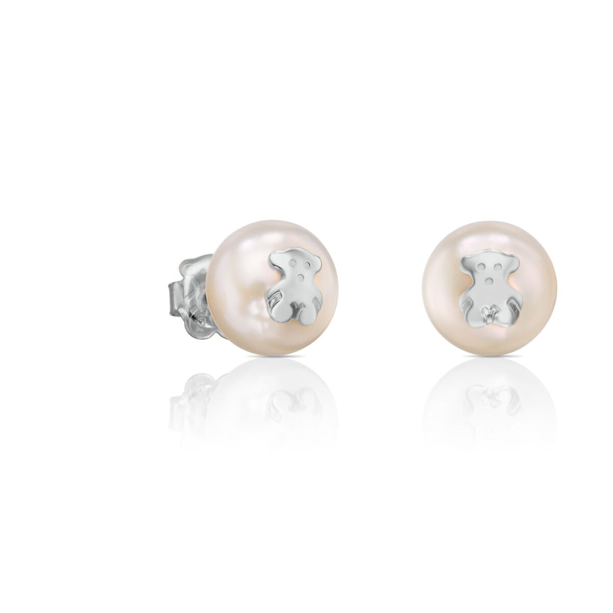 Silver TOUS Pearl Earrings with Pearl