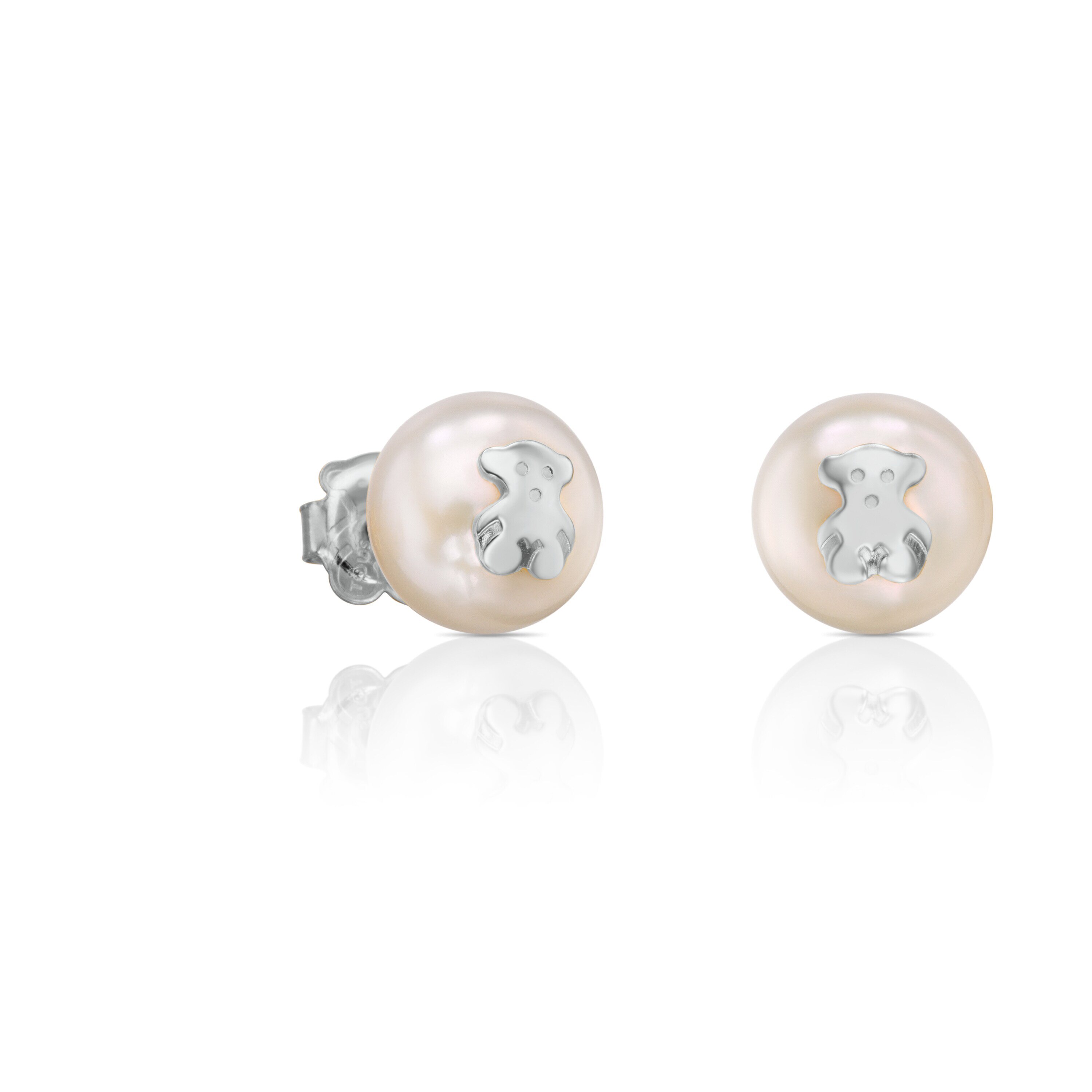 Silver TOUS Pearl Earrings with Pearl