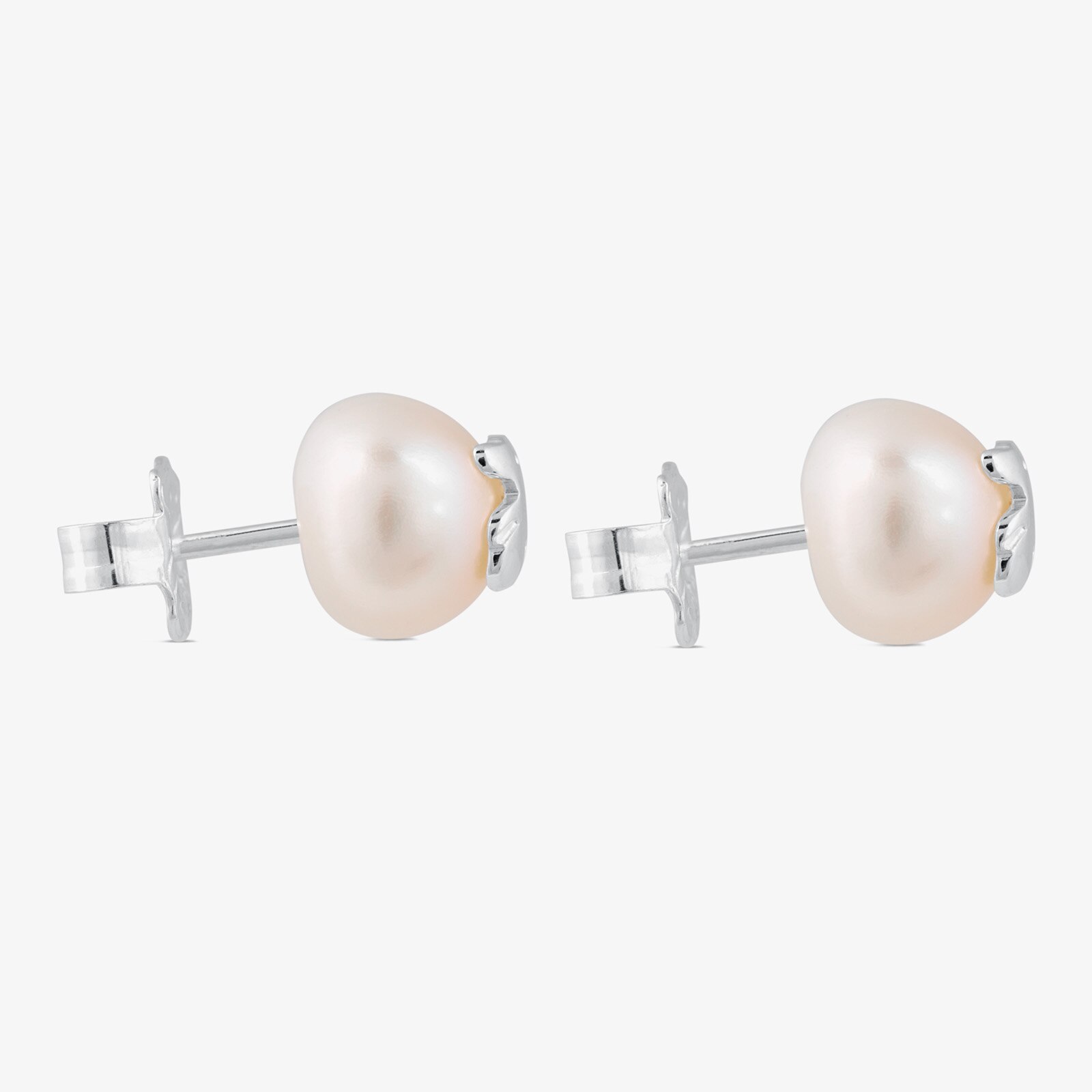 Silver TOUS Pearl Earrings with Pearl
