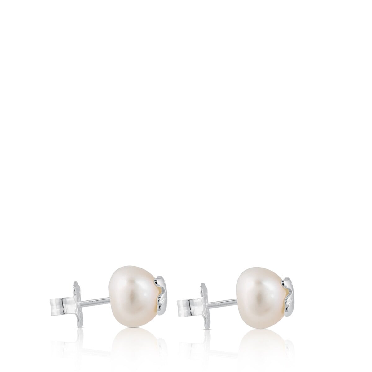 Silver TOUS Pearl Earrings with Pearl