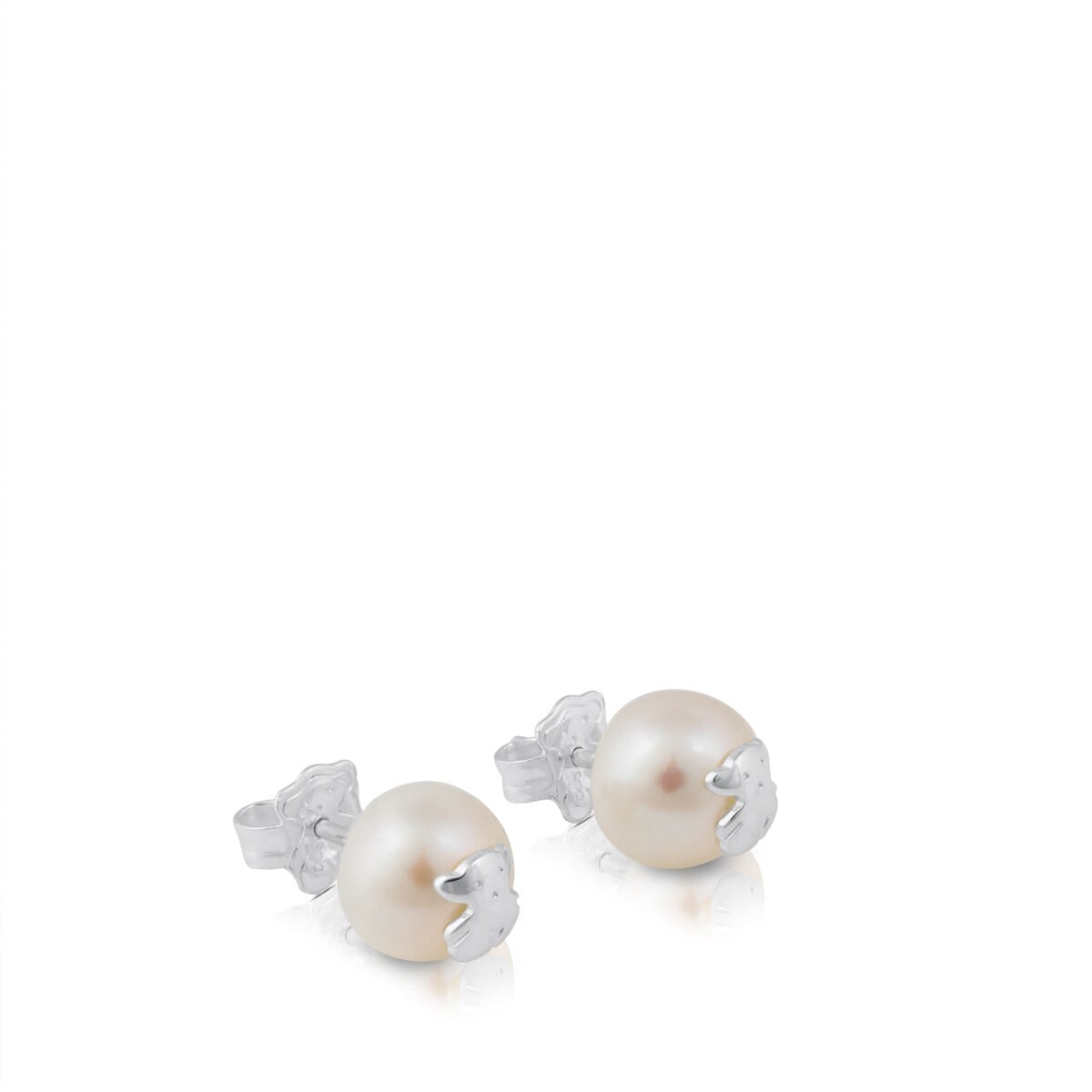 Silver TOUS Pearl Earrings with Pearl