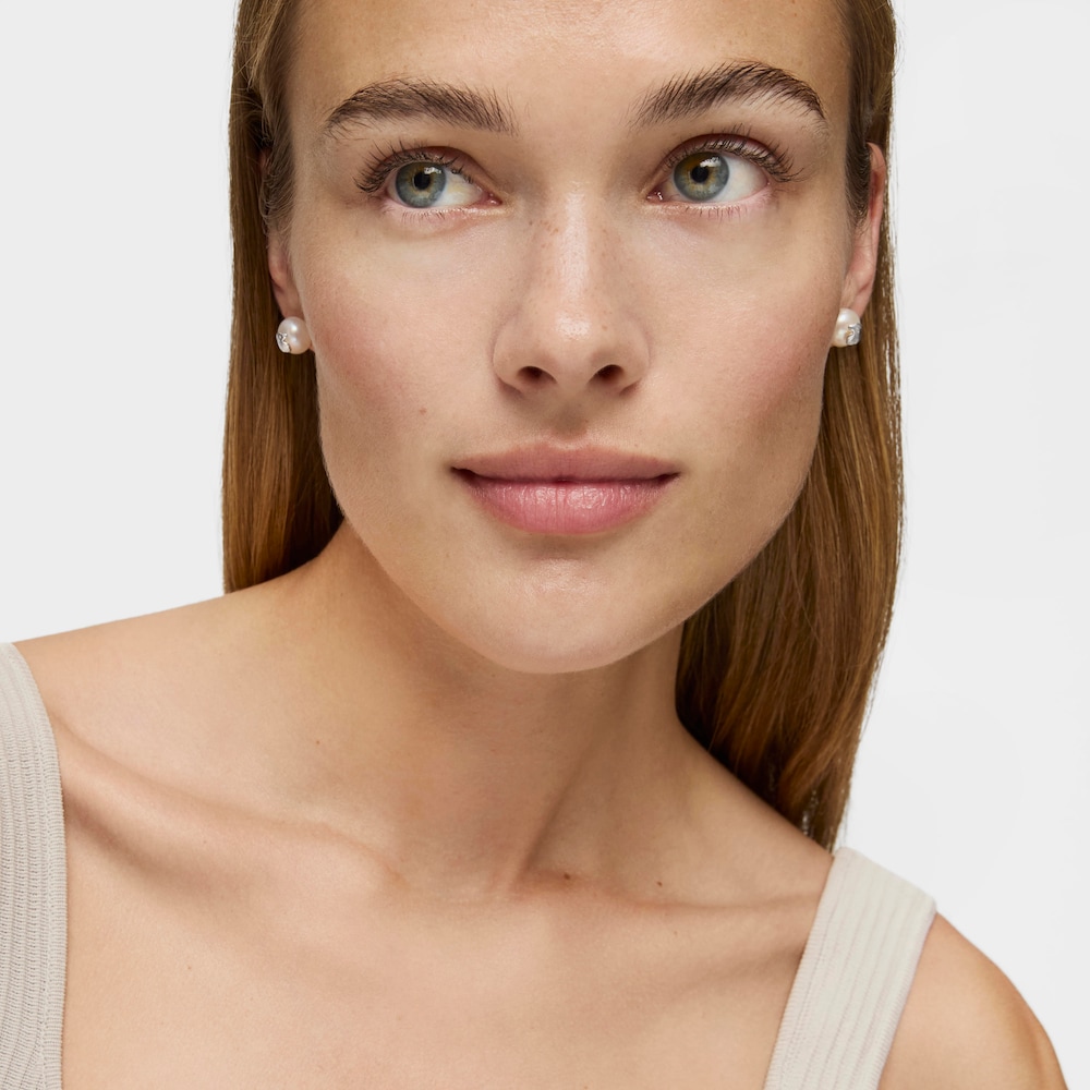 Pendientes peque&ntilde;os de plata y perlas TOUS Bear