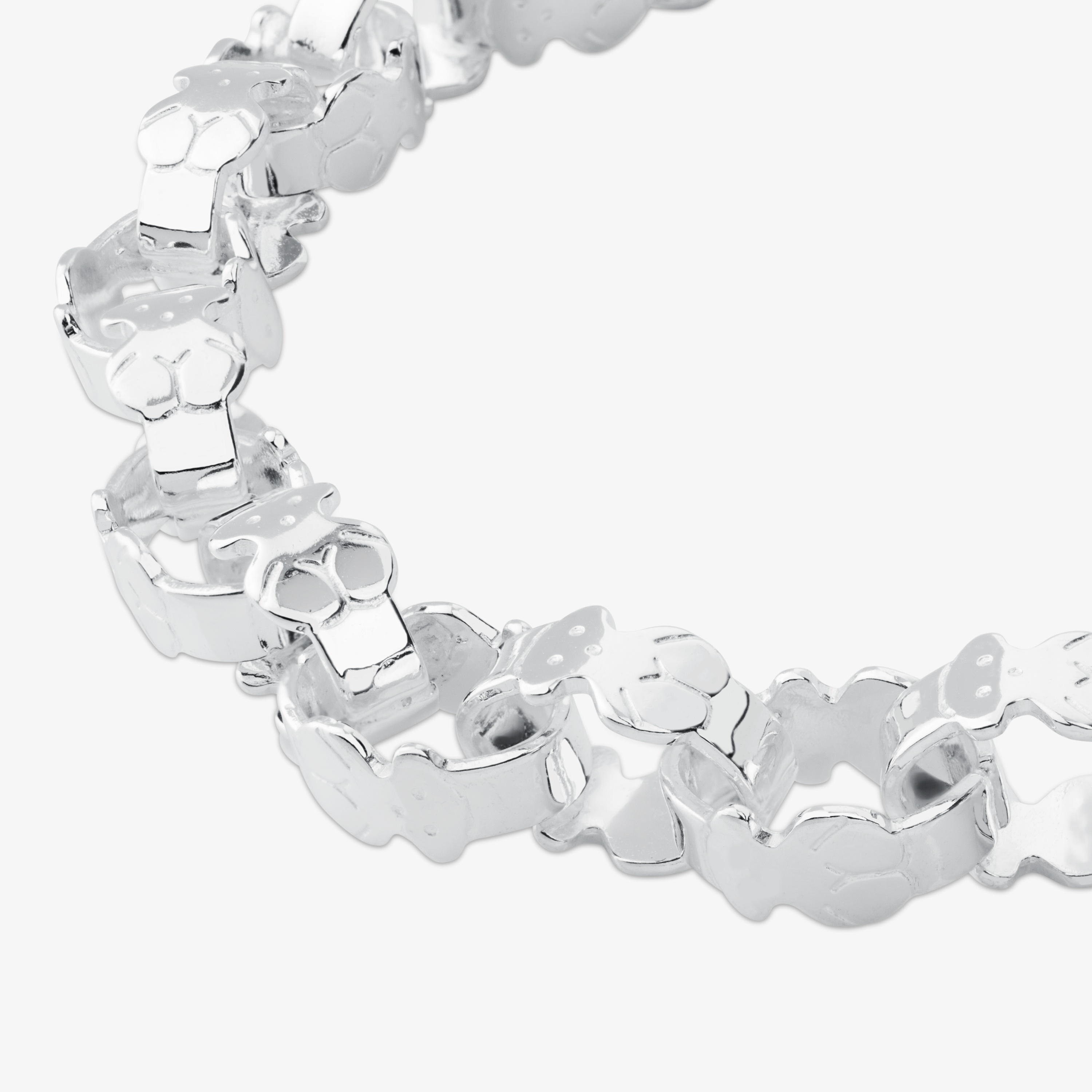 Silver TOUS Bear Bracelet 19cm.