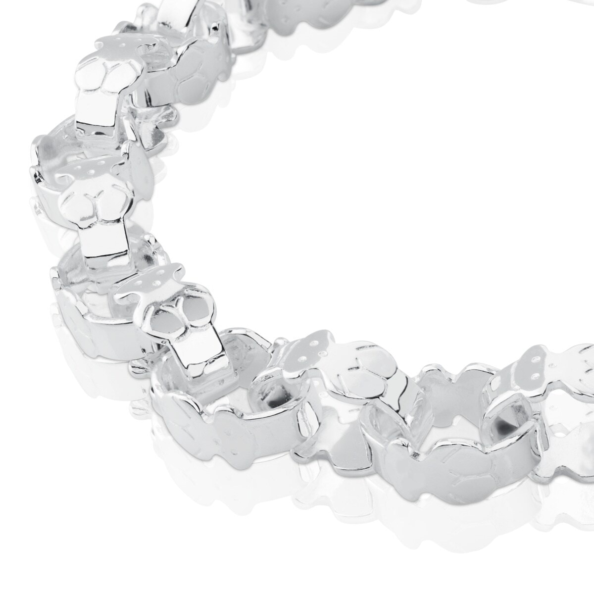 Silver TOUS Bear Bracelet 19cm