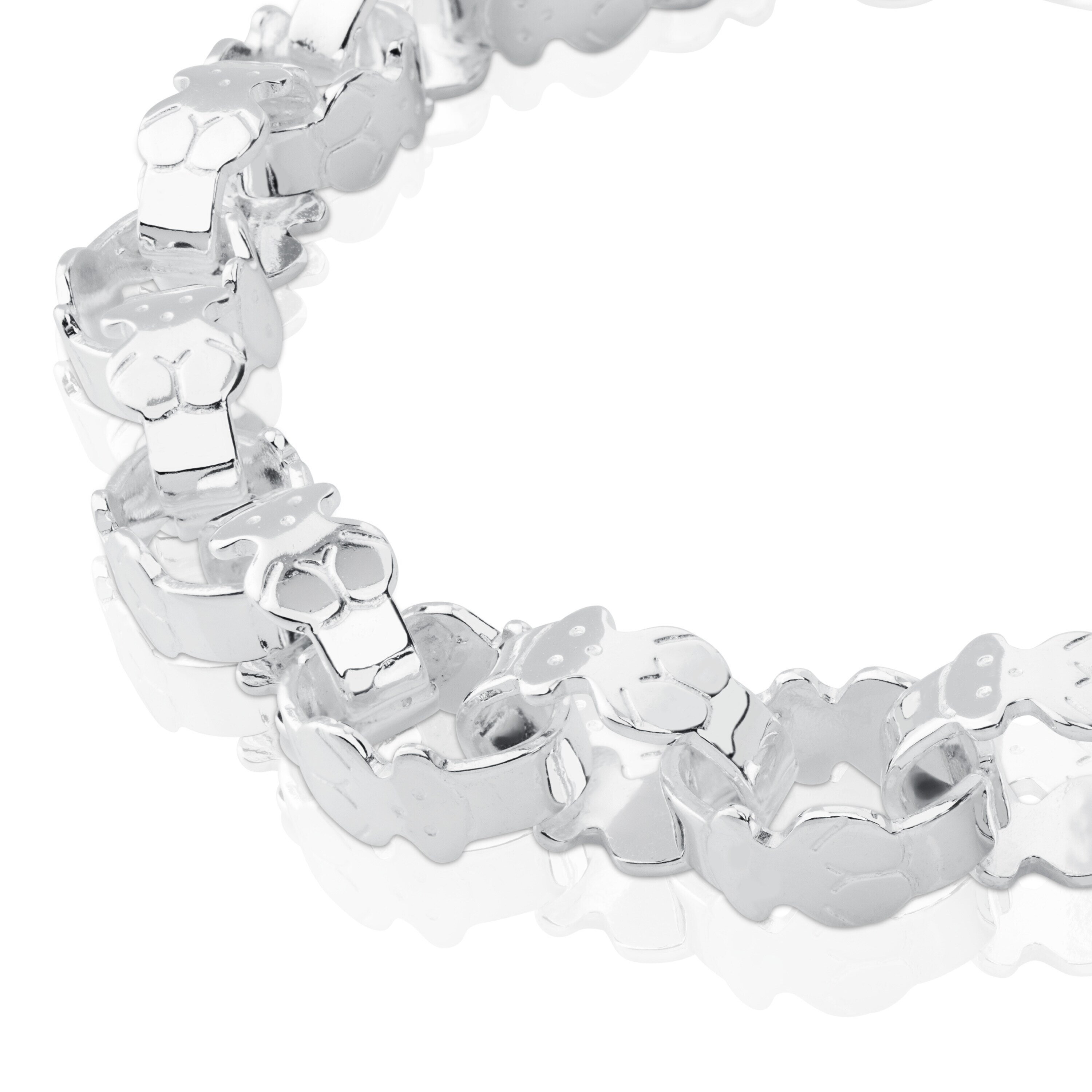 Silver TOUS Bear Bracelet 19cm image number 1