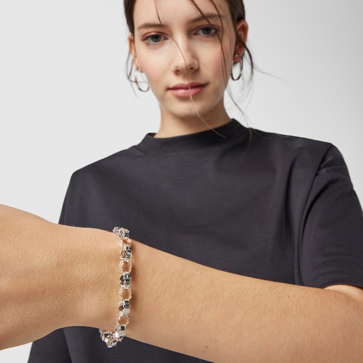 Silver TOUS Bear Bracelet 19cm