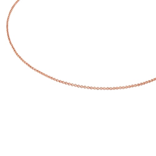 Collaret&nbsp;amb bany d'or rosa 18 kt sobre plata&nbsp;45cm Chain