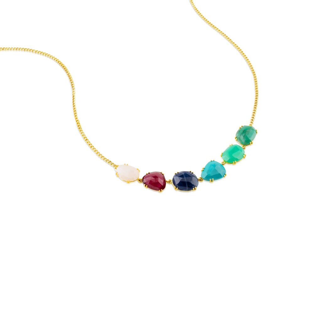 Collar de oro y seis gemas multicolores Beethoven image number 1