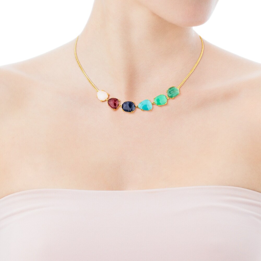 Collar de oro y seis gemas multicolores Beethoven image number 3
