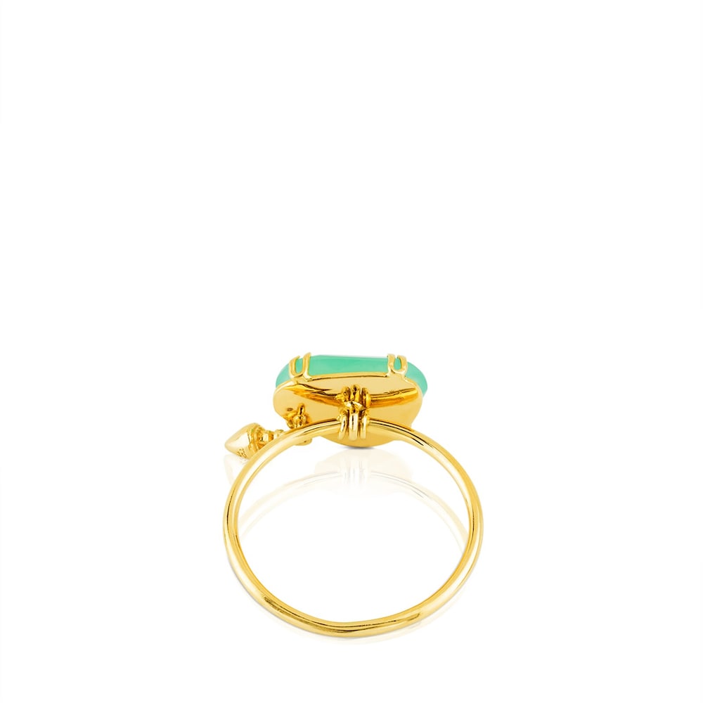 Anillo de oro y crisoprasa Beethoven
