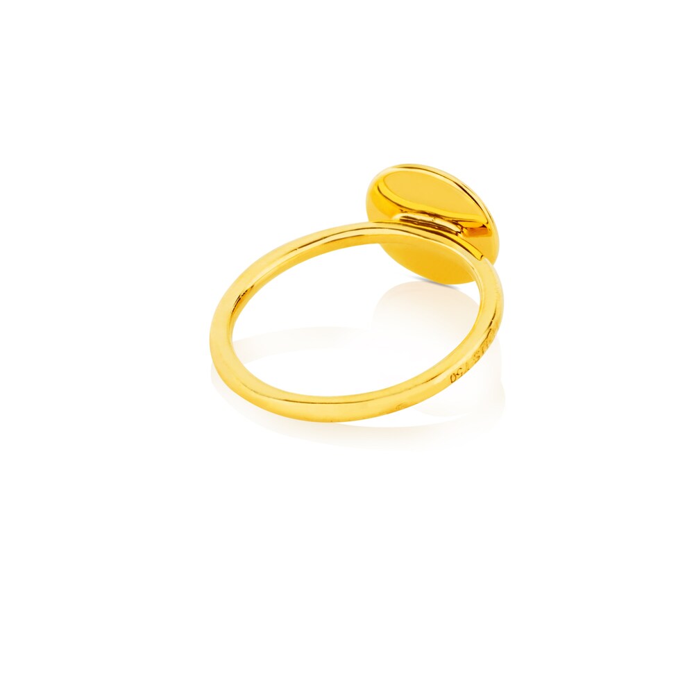 18K Solid Gold Tack Ring with Diamond