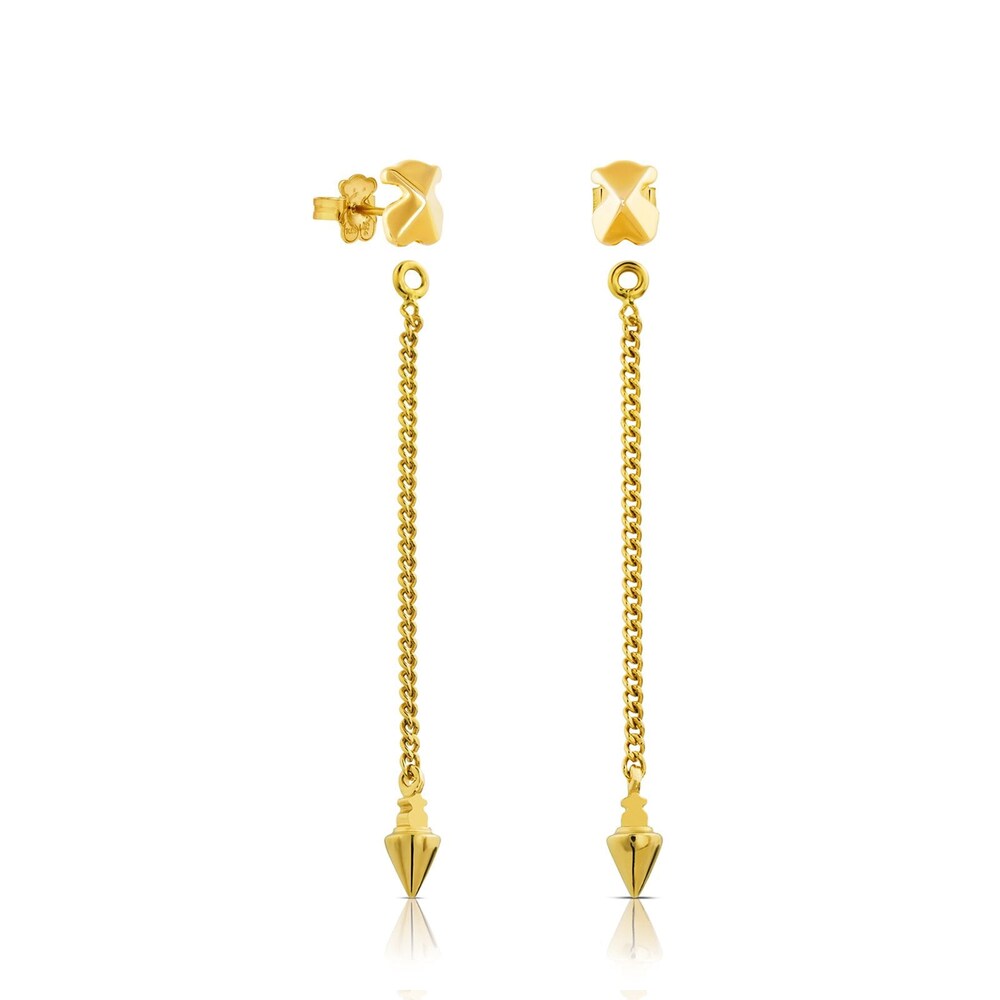 Alargadores Tack con ba&ntilde;o de oro 18 kt sobre plata