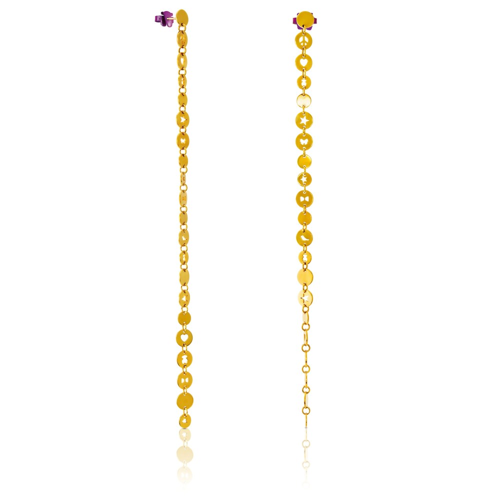 Aros Confeti con ba&ntilde;o de oro 18 kt sobre plata