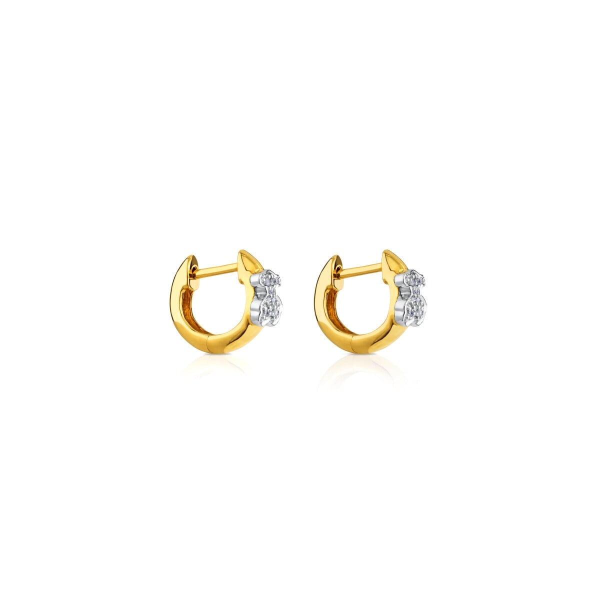 Gold Gen Earrings with Diamonds