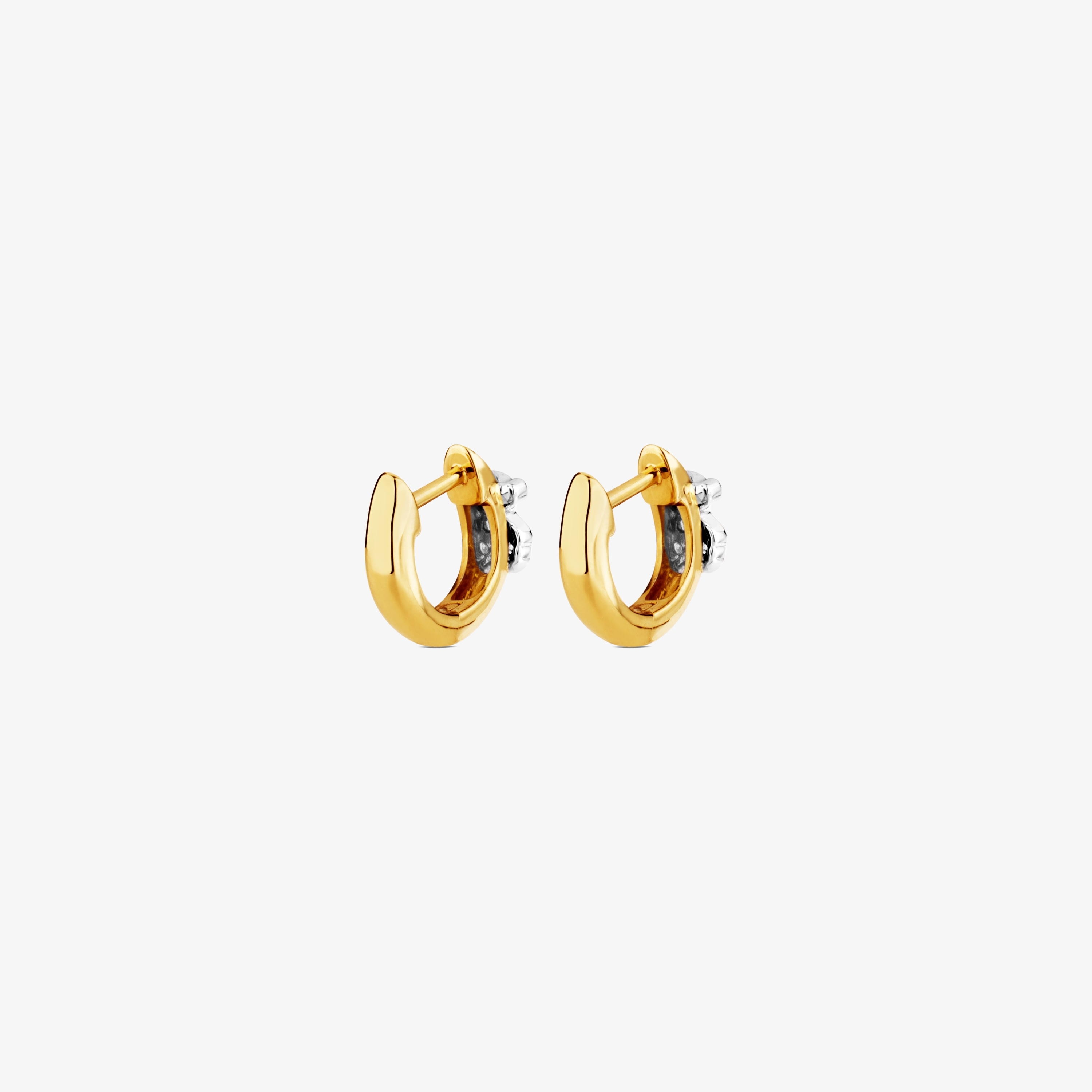 18K solid gold Gen Earrings with Diamonds