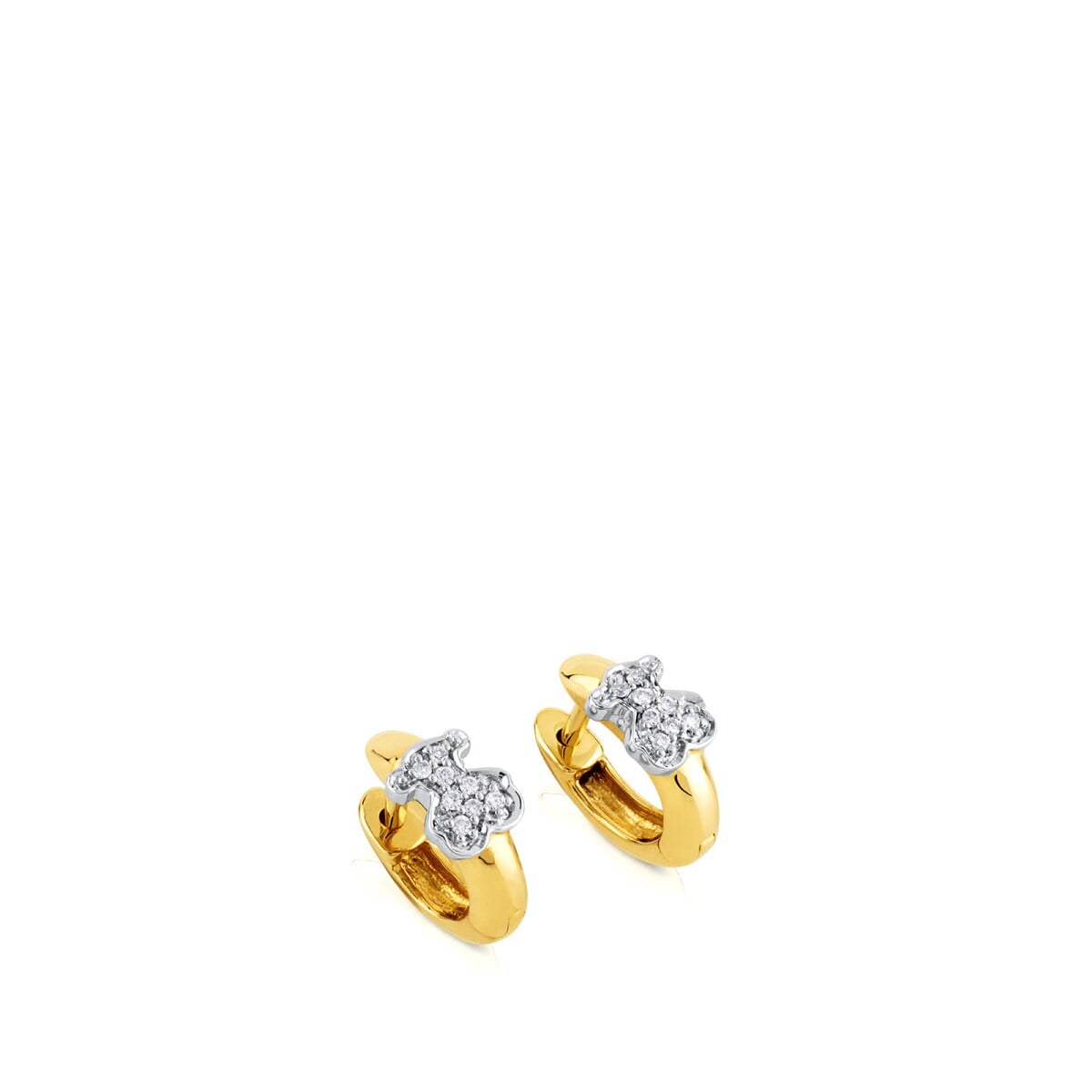 Gold Gen Earrings with Diamonds