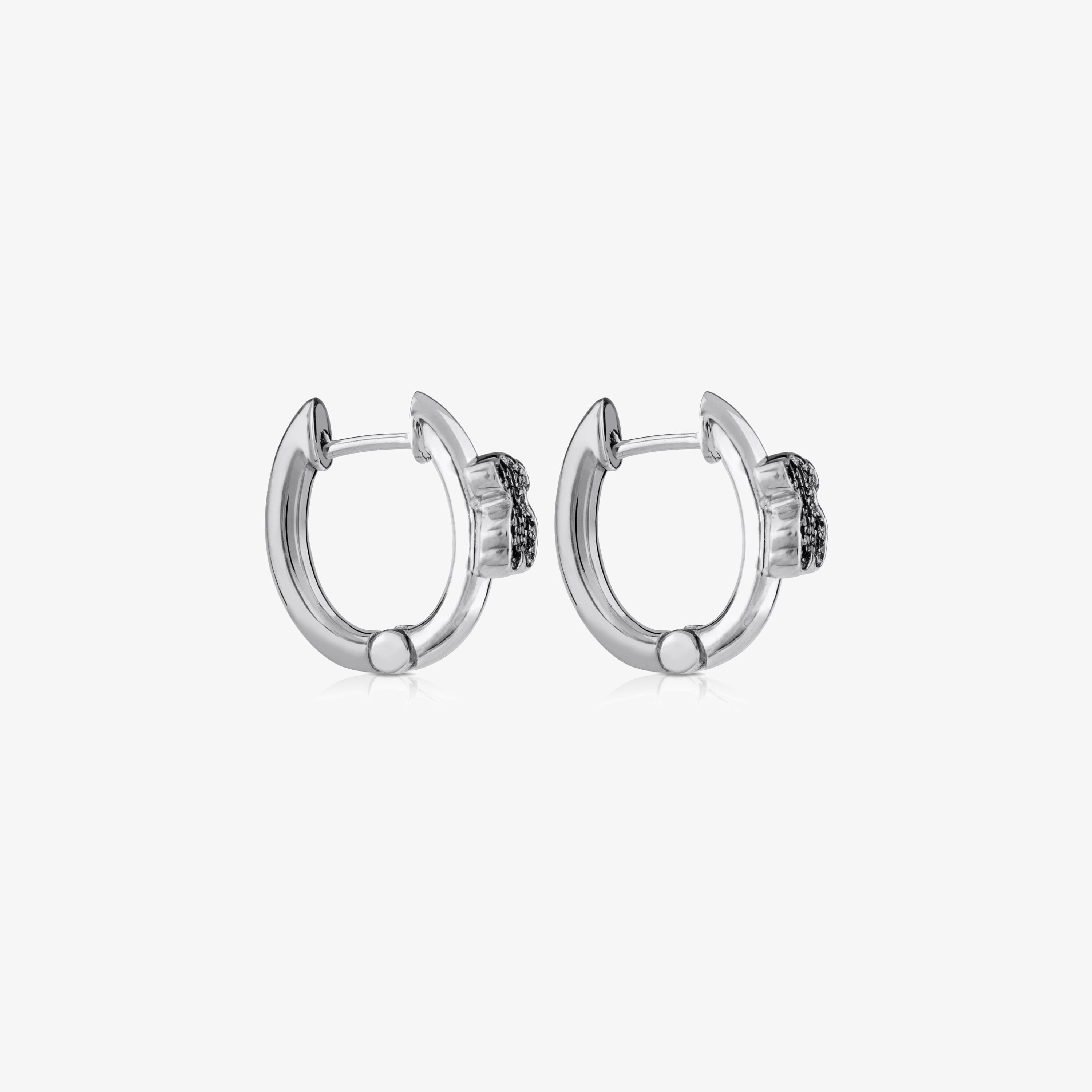 Silver TOUS Gen Hoop Earrings with Spinels