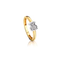 Yellow and White Gold TOUS Gen Ring with Diamond 0,06ct Bear motif