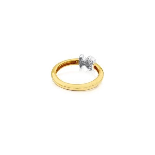 Yellow and White Gold TOUS Gen Ring with Diamond 0,06ct Bear motif