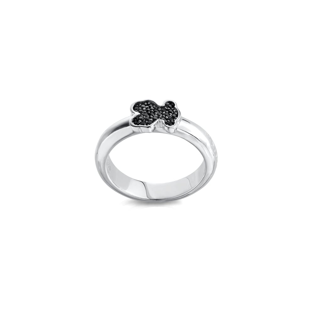 Silver TOUS Gen Ring with Spinels Bear motif