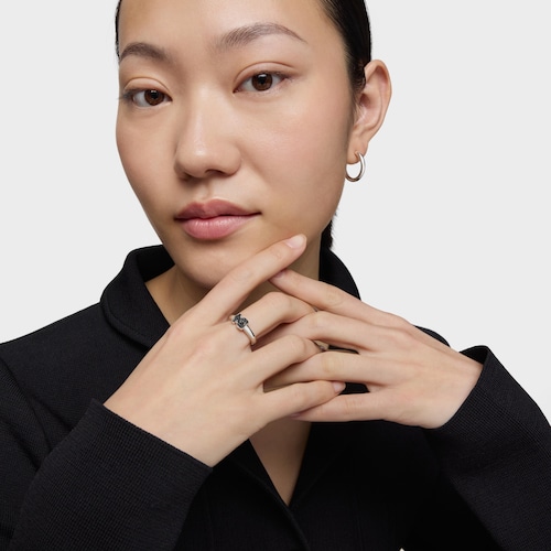 Silver TOUS Gen Ring with Spinels Bear motif