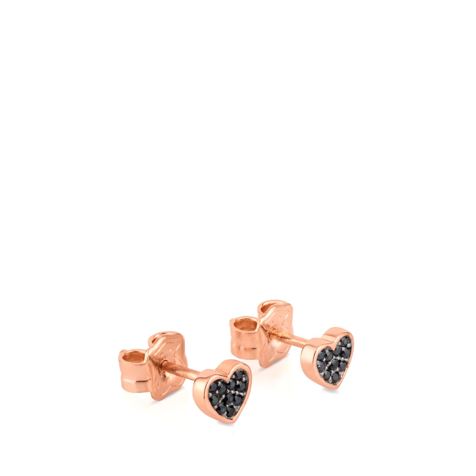 Rose 18K gold vermeil TOUS Motif Earrings with Spinels and Heart motif