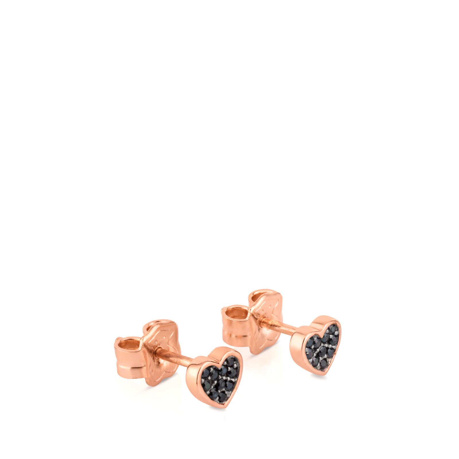 Rose Vermeil Silver TOUS Motif Earrings with Spinels and Heart motif