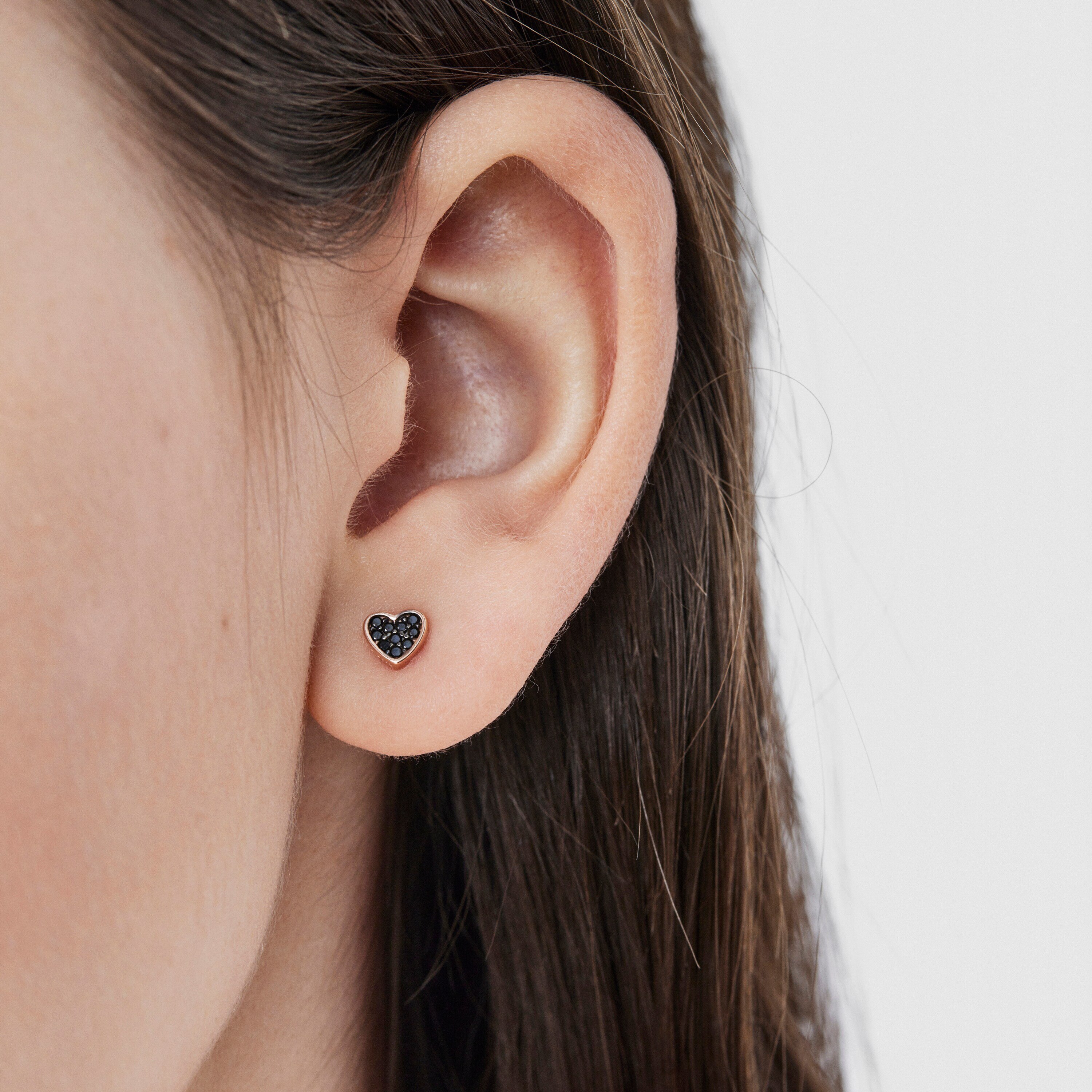 Rose Vermeil Silver TOUS Motif Earrings with Spinels and Heart motif