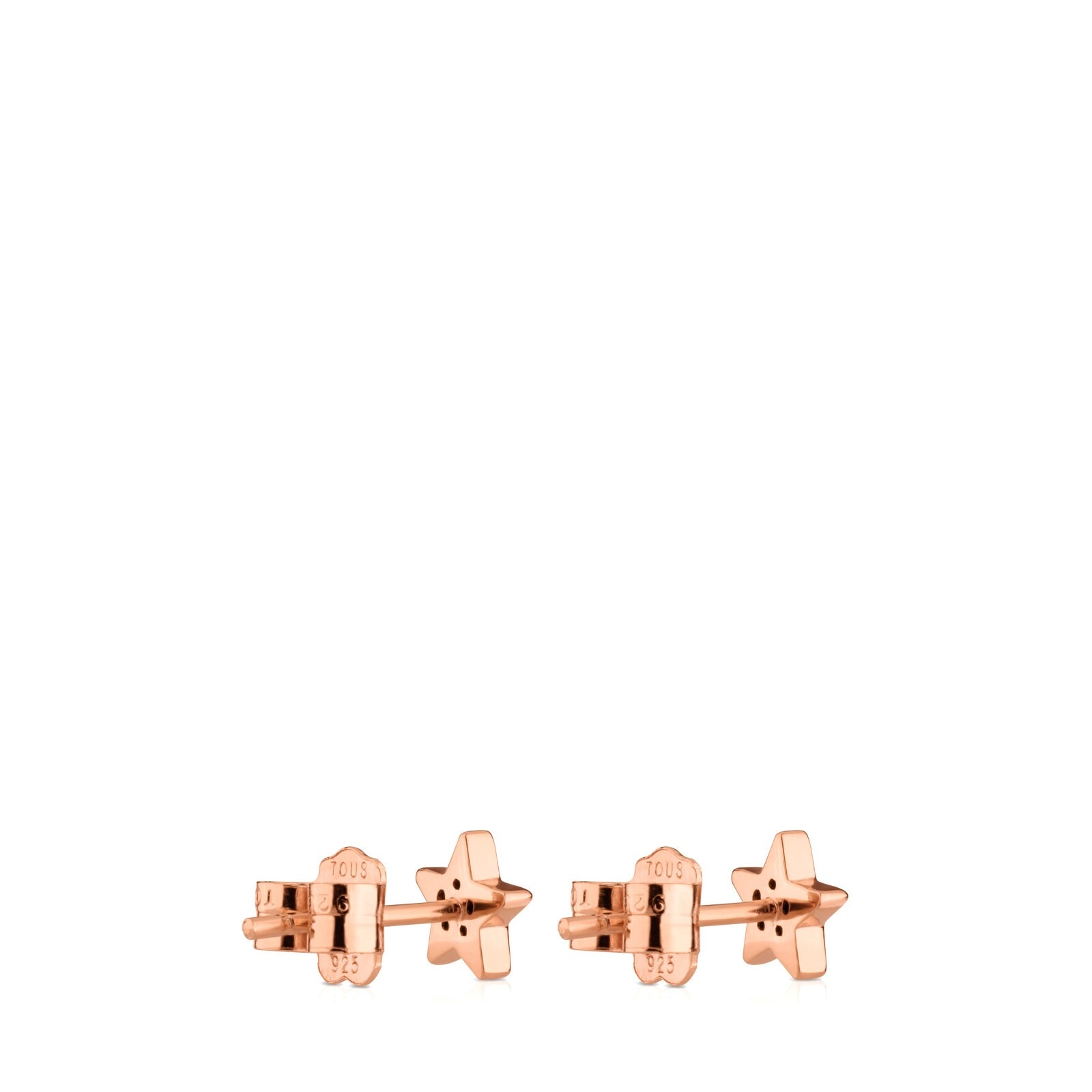 Rose 18K gold vermeil TOUS Motif Earrings with Spinels and Star motif