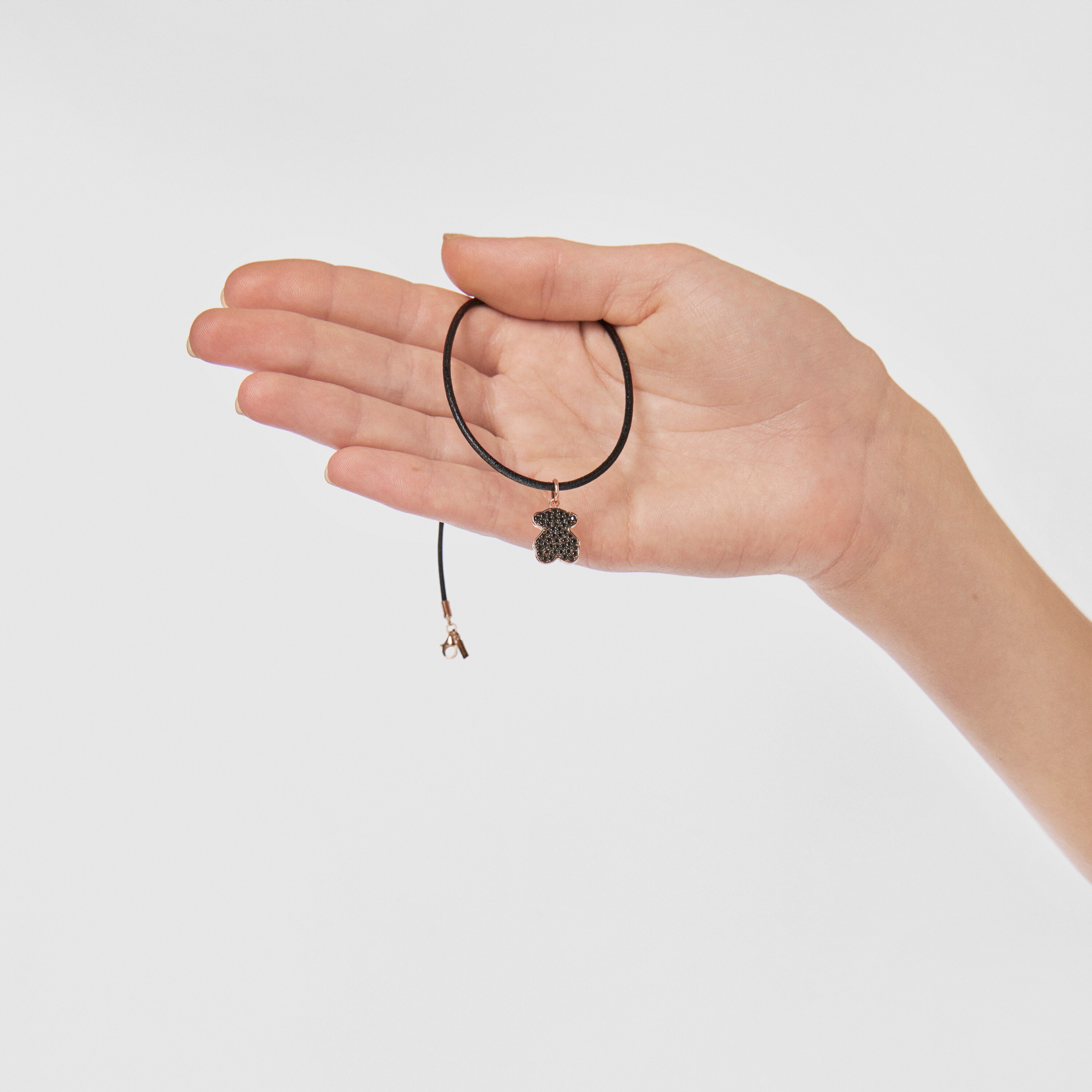 Rose Vermeil Silver TOUS Motif Pendant with Spinel and Bear motif