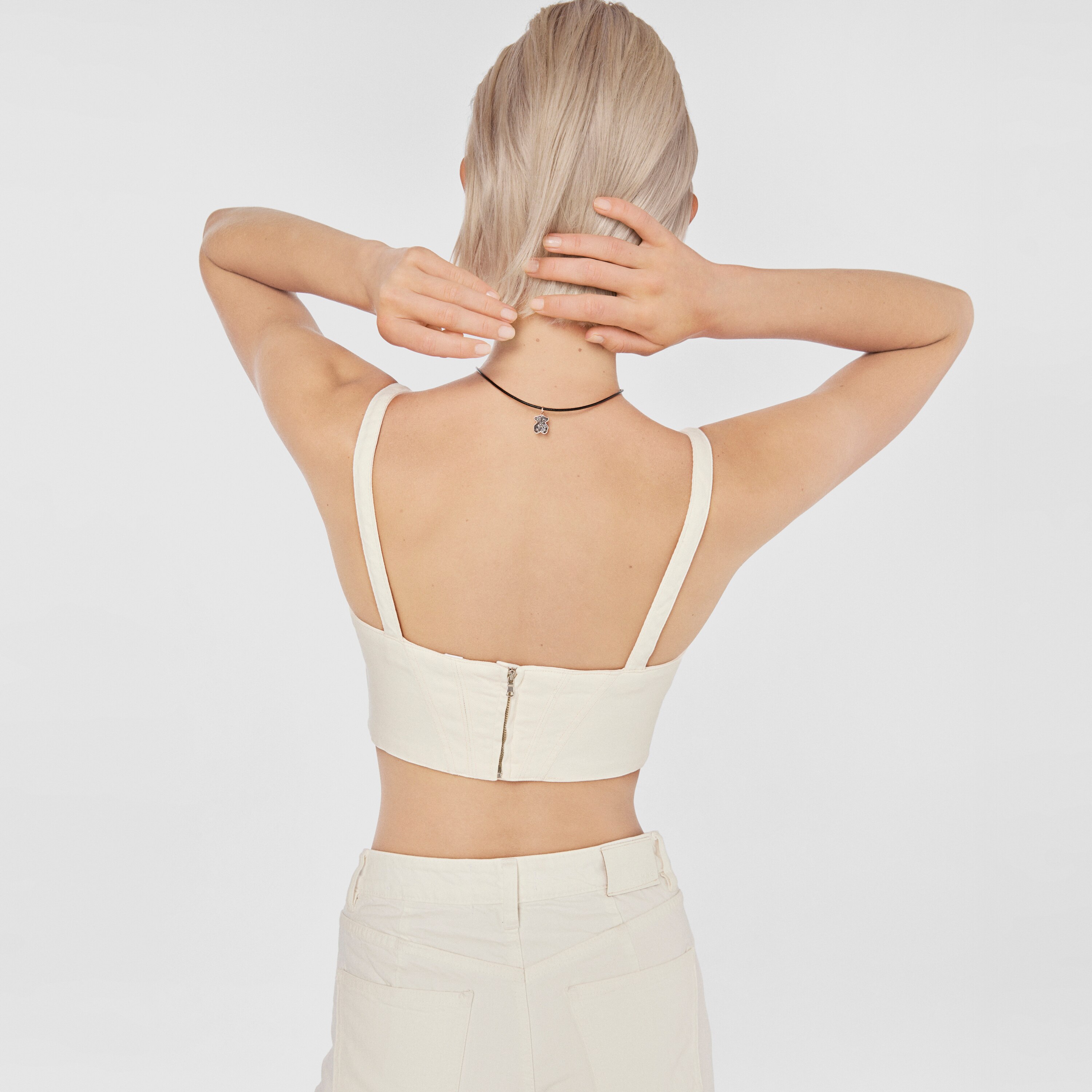 Rose Vermeil Silver TOUS Motif Pendant with Spinel and Bear motif