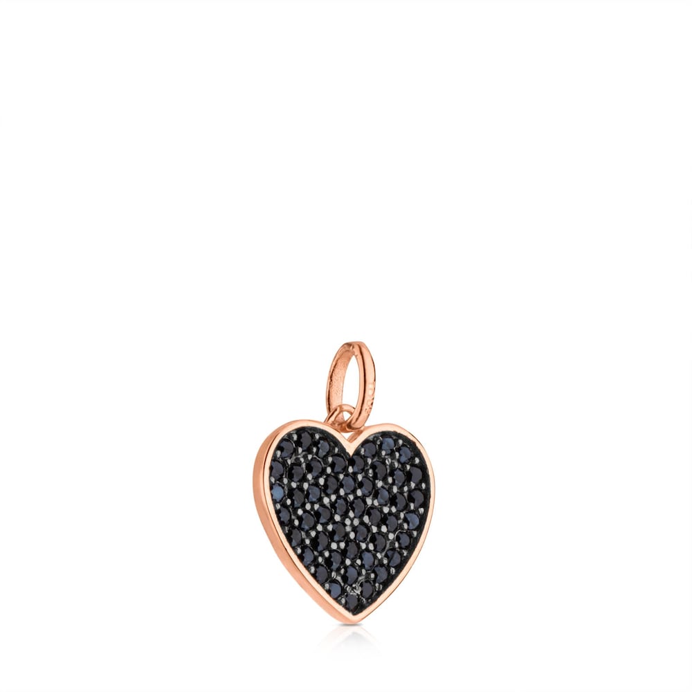 Rose 18K gold vermeil TOUS Motif Pendant with Spinel and Heart motif