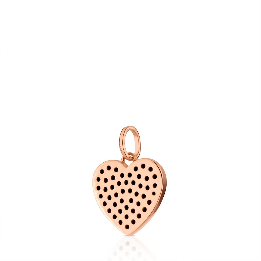 Rose 18K gold vermeil TOUS Motif Pendant with Spinel and Heart motif