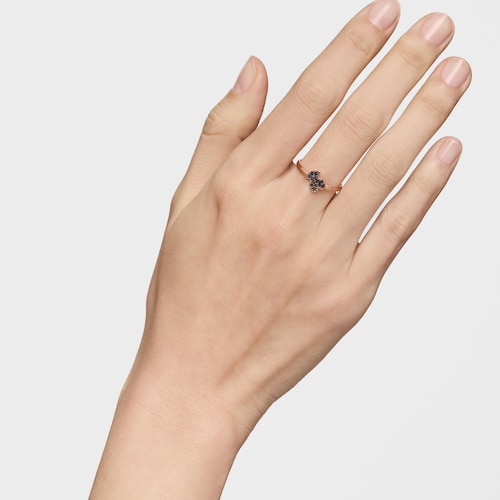 Anillo de plata vermeil y espinelas motivo oso Motif