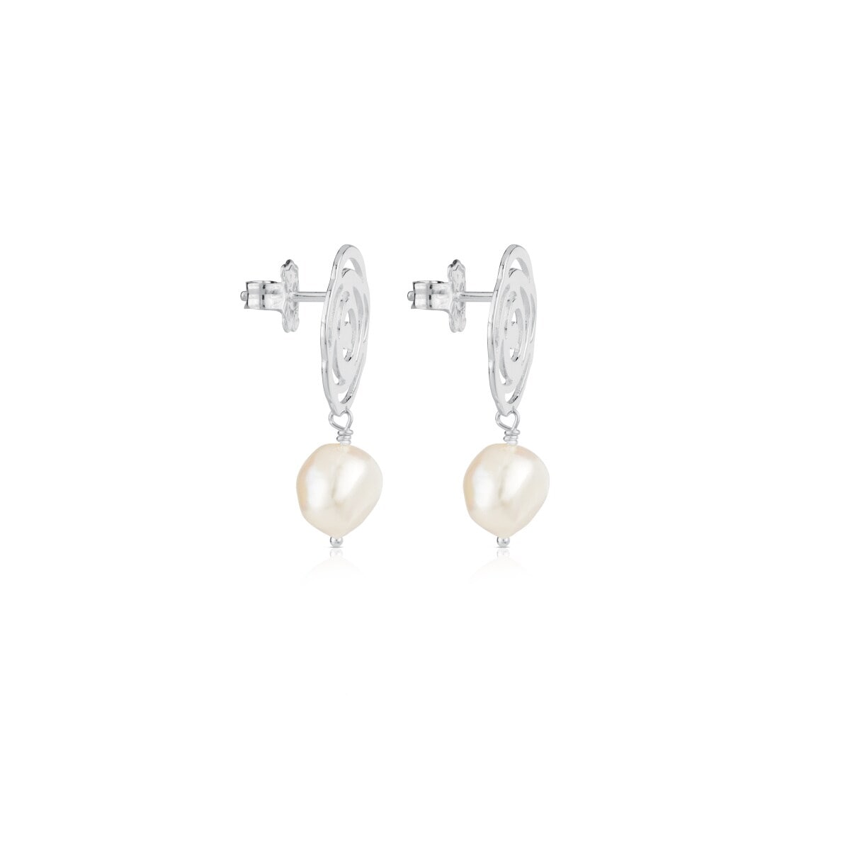 Silver TOUS Rosa d'Abril Earrings with pearls