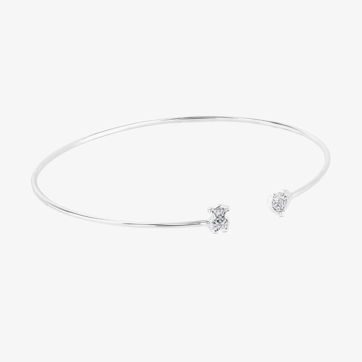 Tous - Pulsera De Oro Blanco Y Diamantes Puppies - Transparente