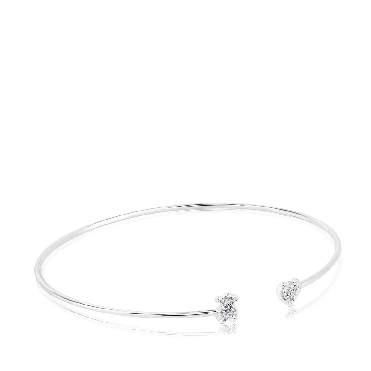 Tous - Pulsera De Oro Blanco Y Diamantes Puppies - Transparente
