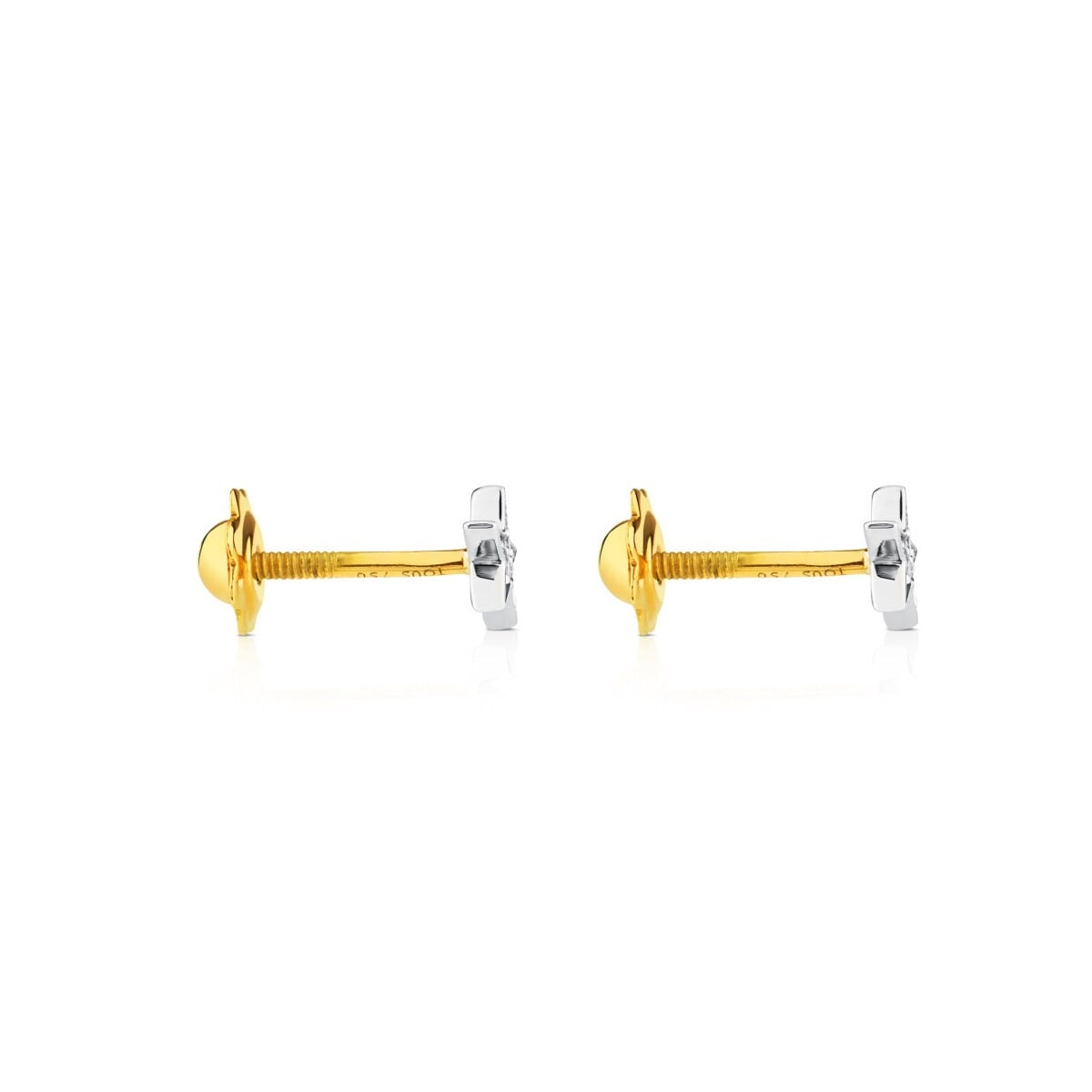 White Gold TOUS Puppies Earrings with Diamonds Star motifs