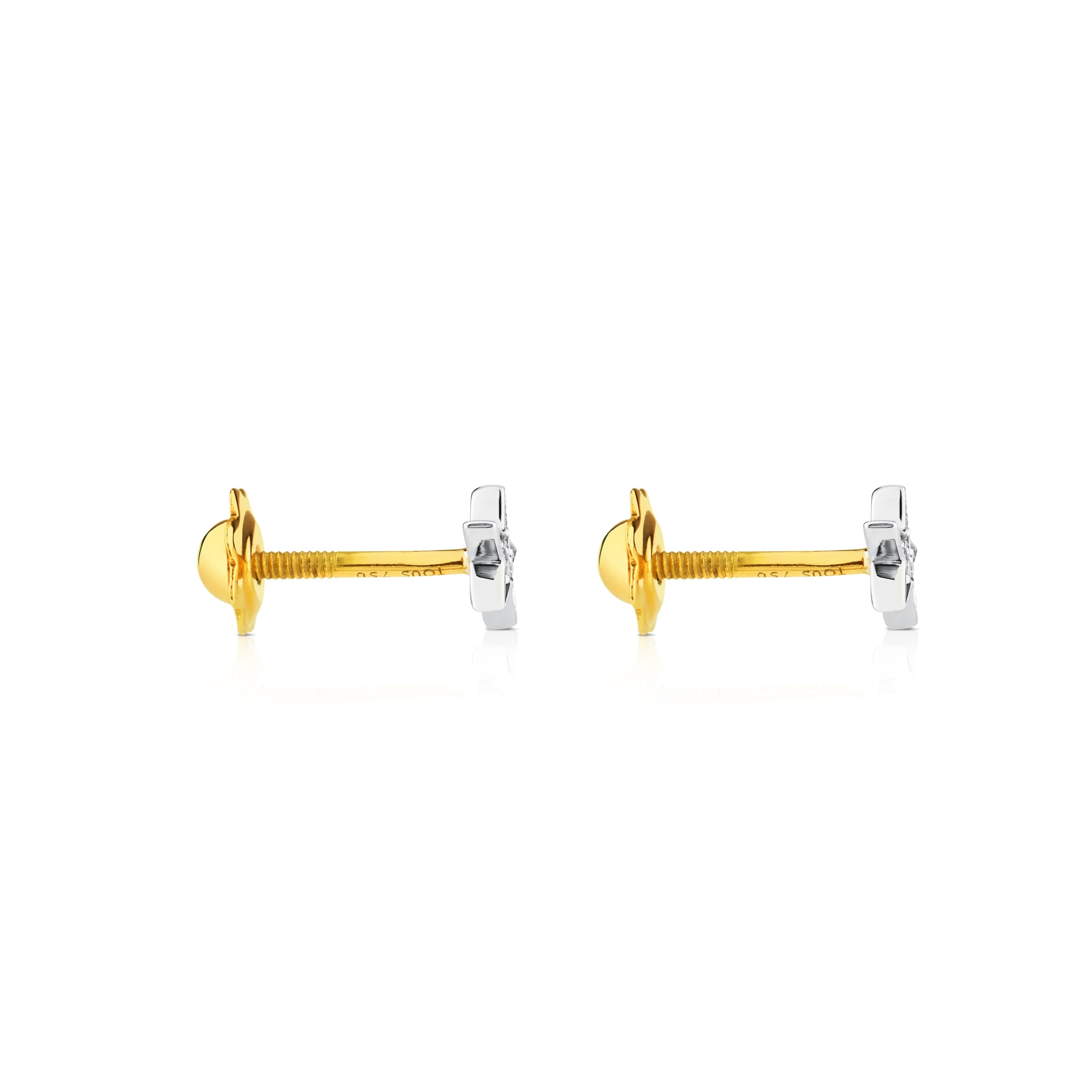 White Gold TOUS Puppies Earrings with Diamonds Star motifs