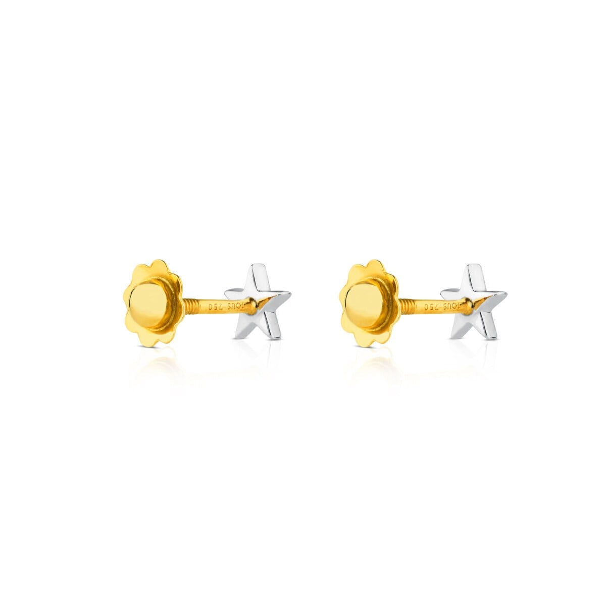 White Gold TOUS Puppies Earrings with Diamonds Star motifs