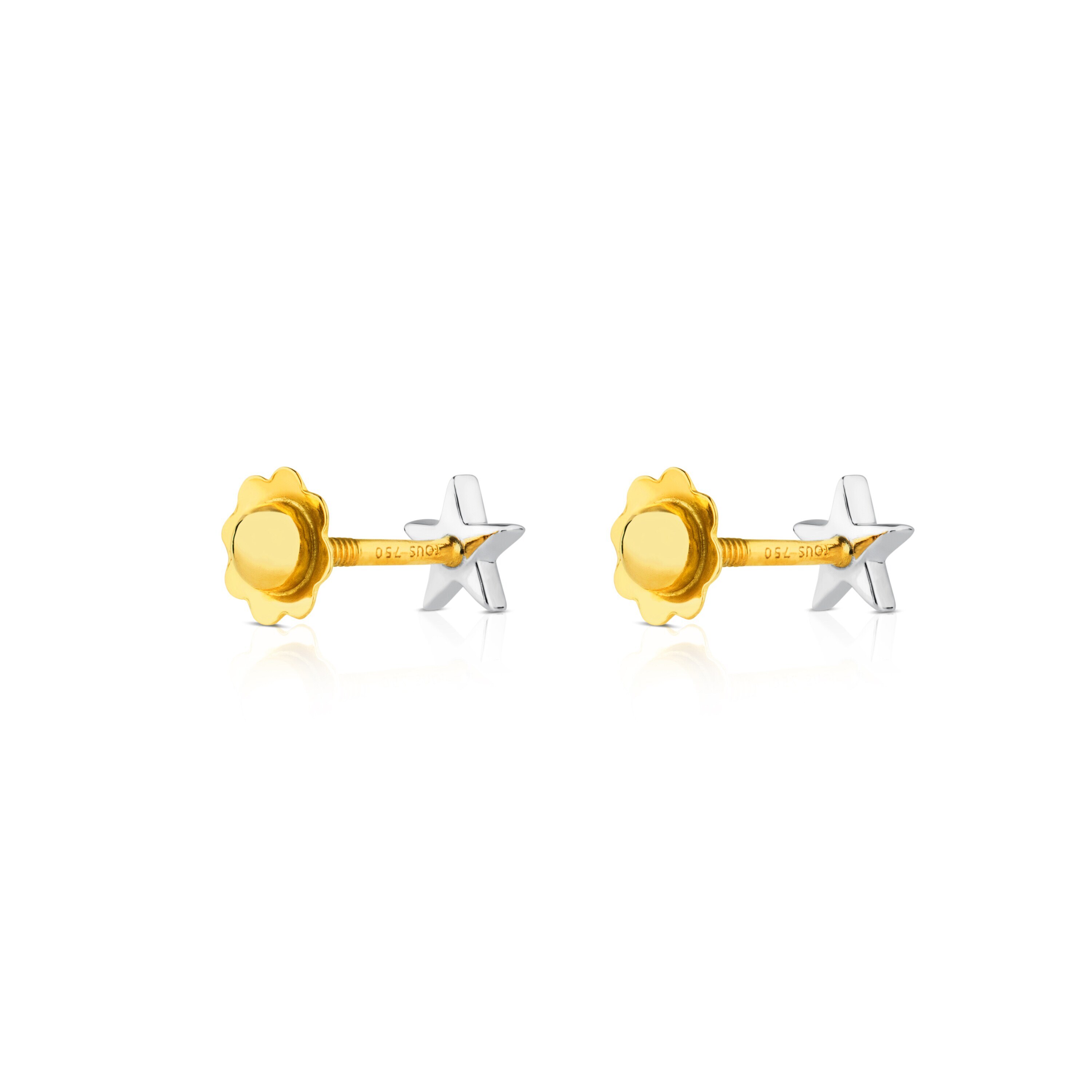 White Gold TOUS Puppies Earrings with Diamonds Star motifs