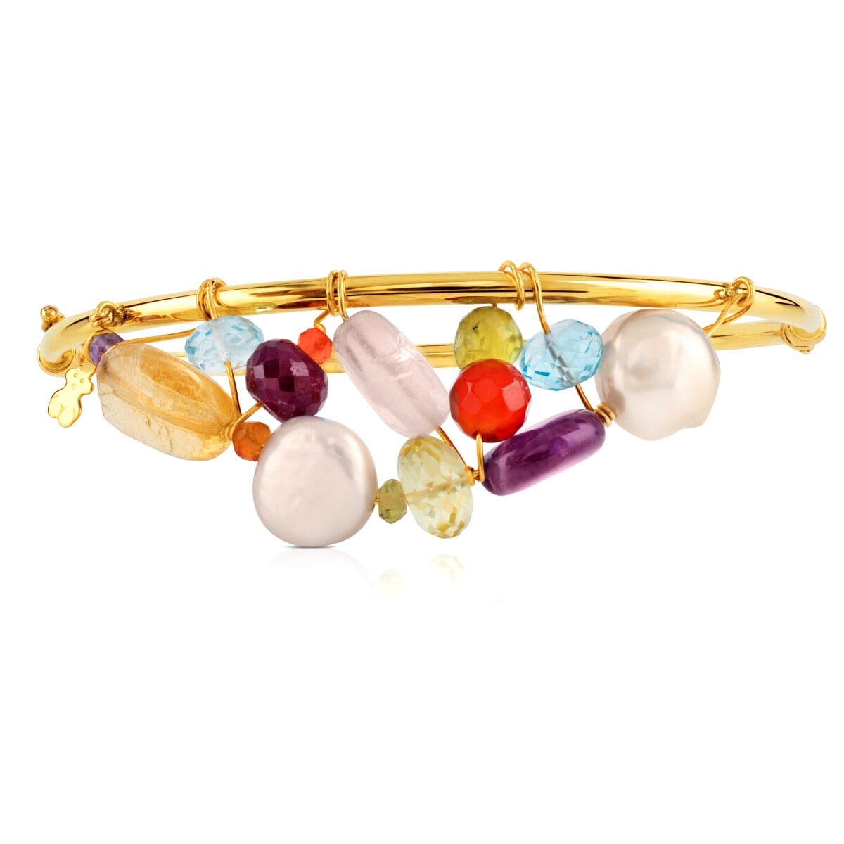 Gold Garabato with gemstones