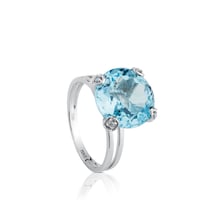 White Gold TOUS Color Kings Ring with diamonds and topaz