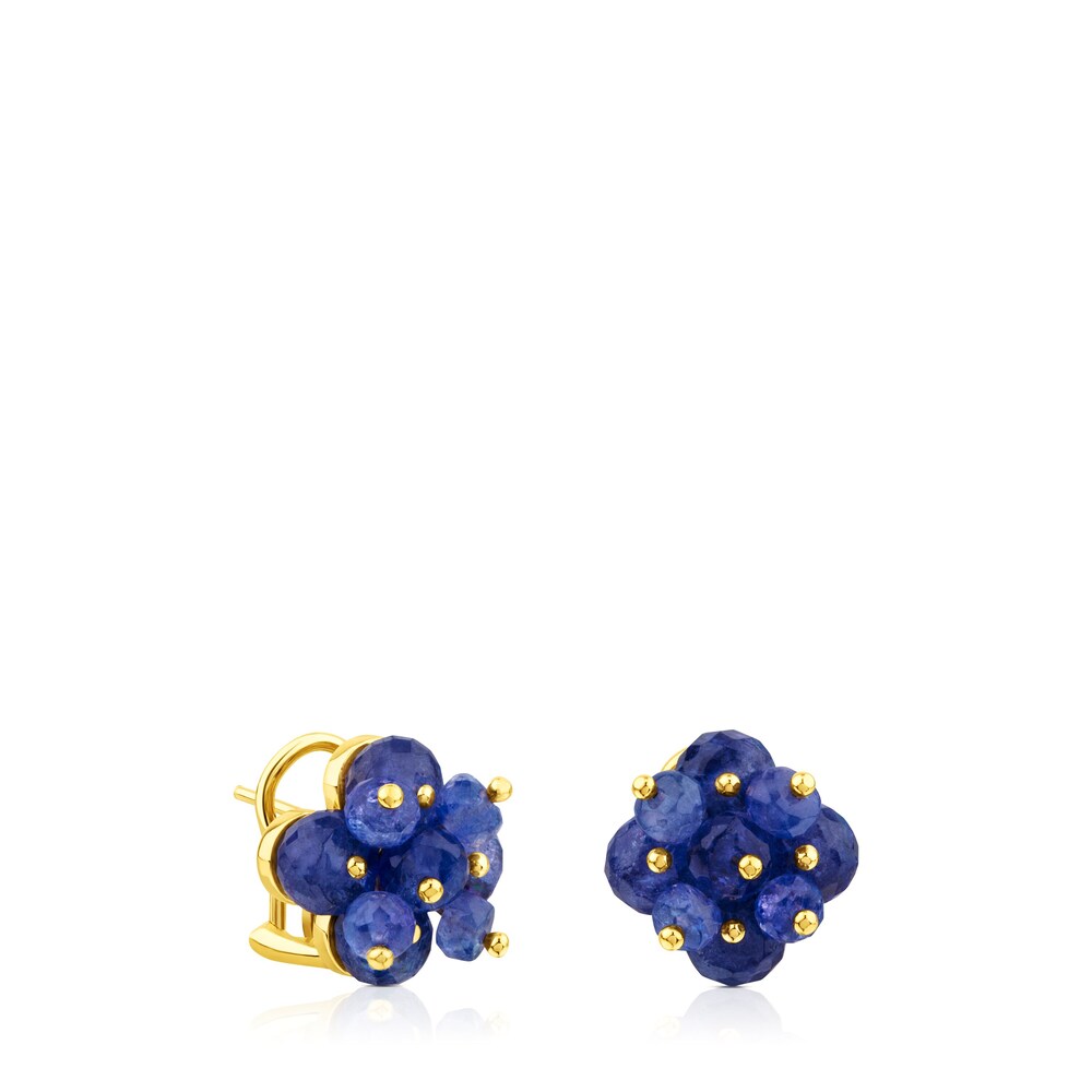 ATELIER Precious Gemstones Earrings in Gold with Tanzanites