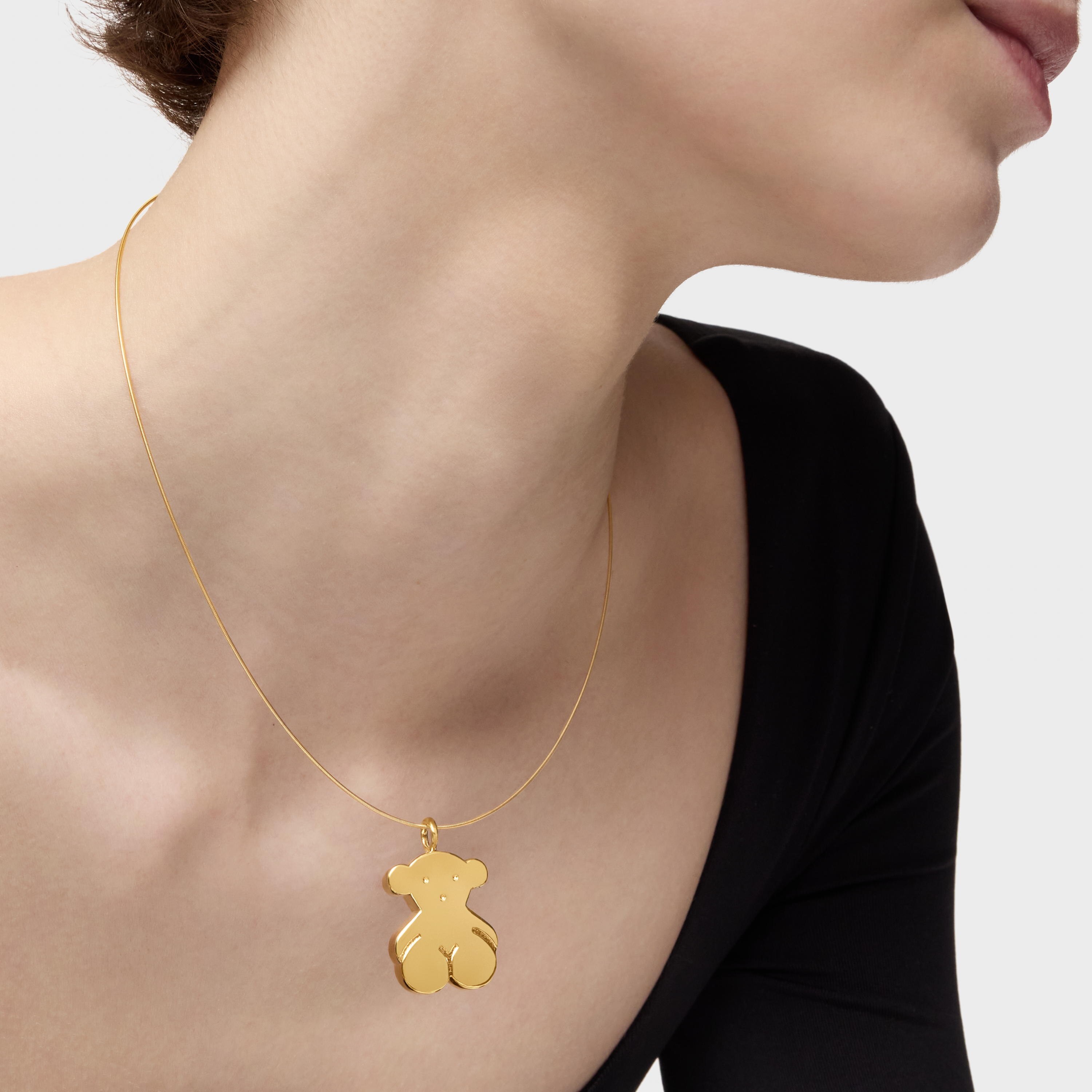 18K solid gold Sweet Dolls Pendant large Bear motif