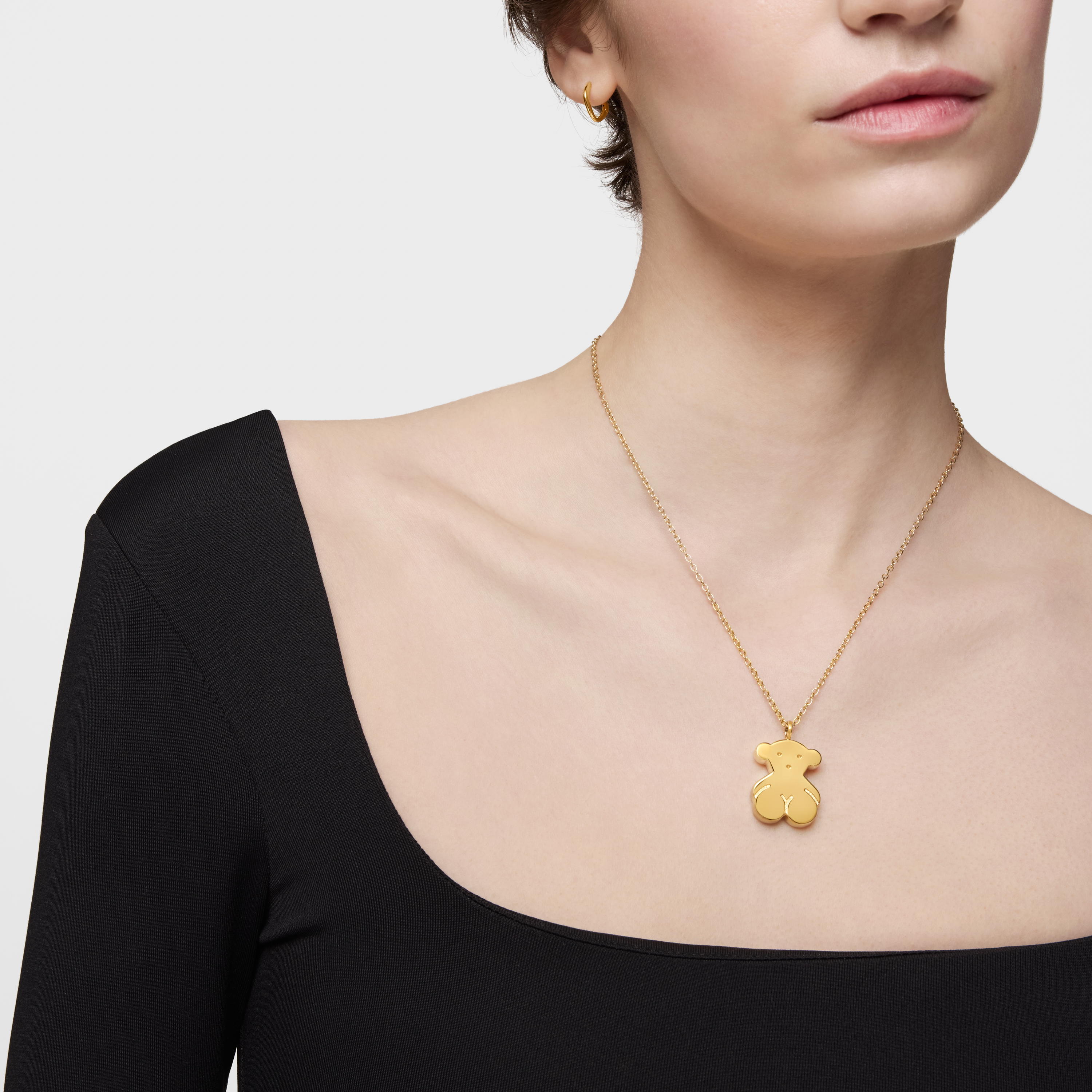 18K solid gold Sweet Dolls Pendant large Bear motif