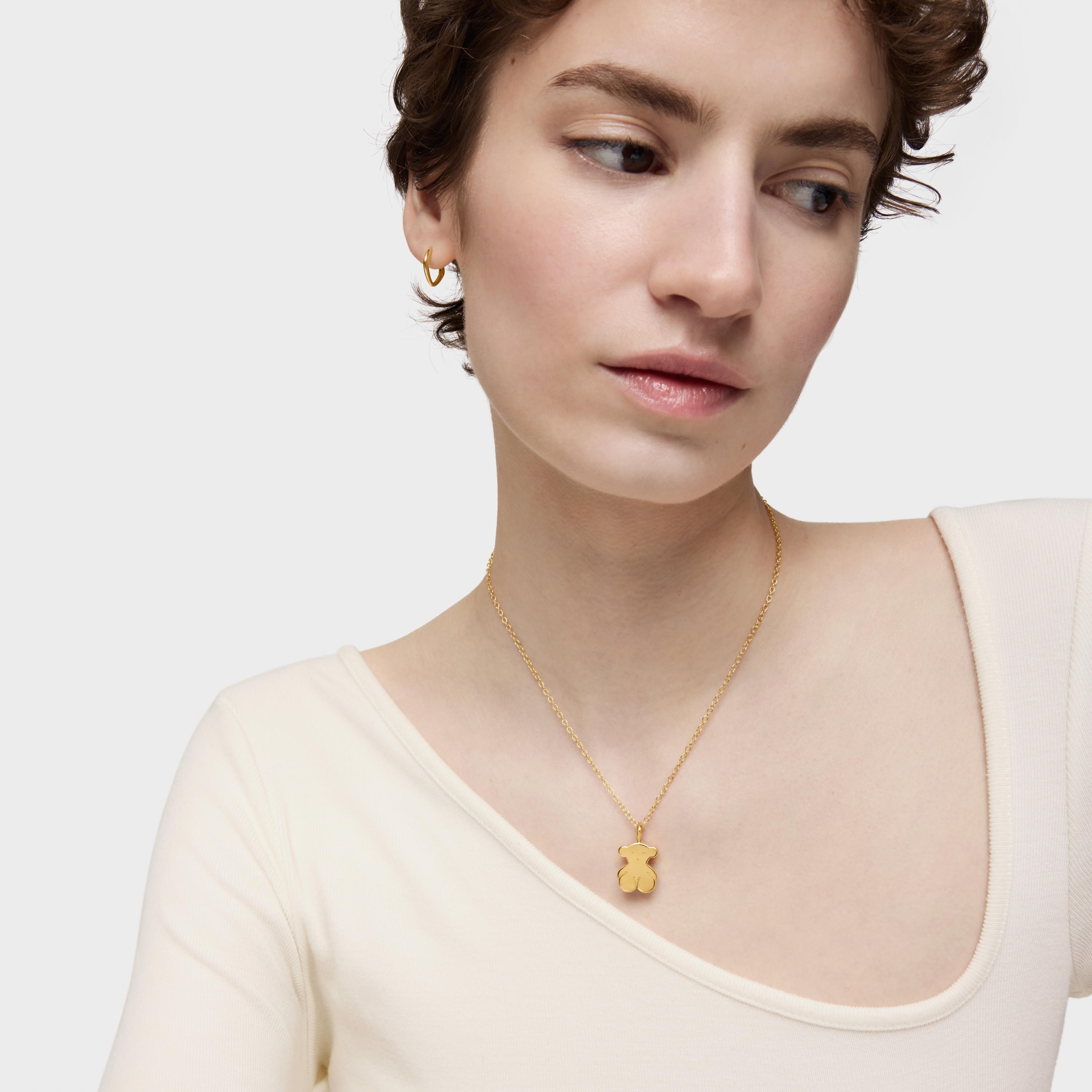 18K solid gold Sweet Dolls Pendant medium Bear motif